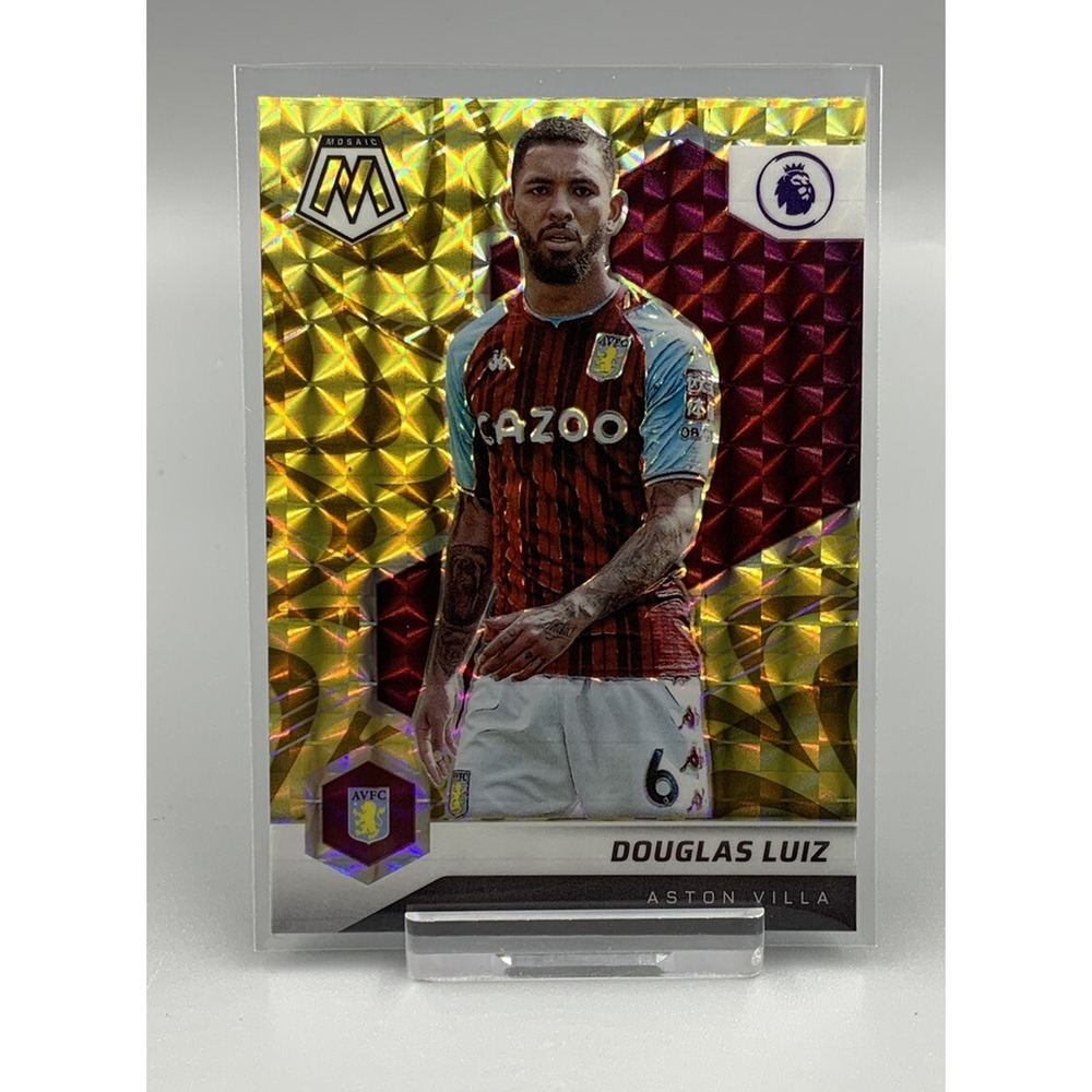Douglas‎ Luiz 2021/22 Panini Mosaic EPL Reactive Gold Prizm
